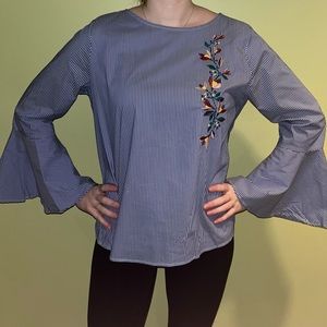 ST JOHN’S BAY bell sleeve blouse